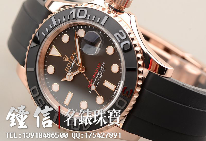 已售出【98新】劳力士最新款玫瑰金游艇自动男表116655 全套附件五年卡