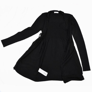 PROMOD秋冬外贸原单毛衣外套 荷叶边长袖新品针织衫开衫女 欧洲站