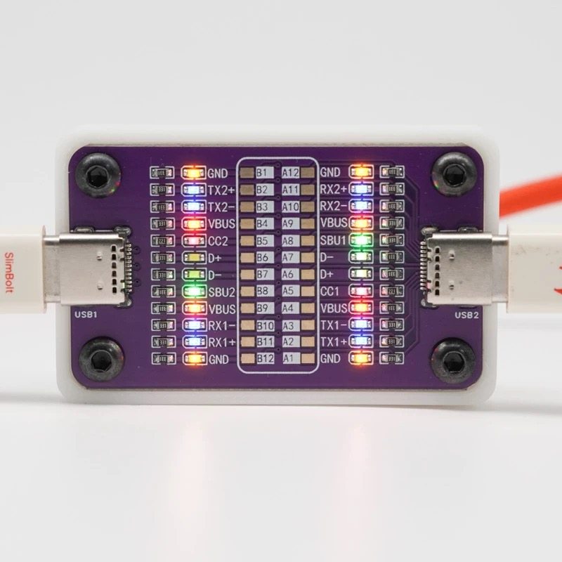 POWER-Z双头Type-c 测板适用苹果安卓手机线测试快充线线材检测板