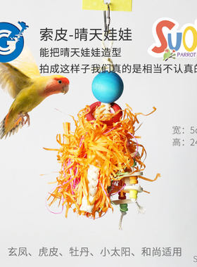 索皮晴天娃娃小型鹦鹉玩具