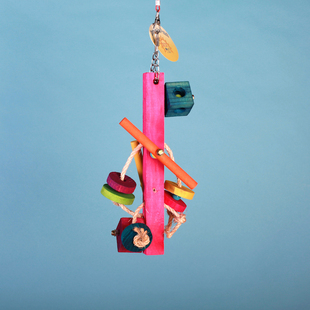 阳光宠物SunPet 木人桩 中小型鹦鹉啃咬玩具 天然材料无害色素