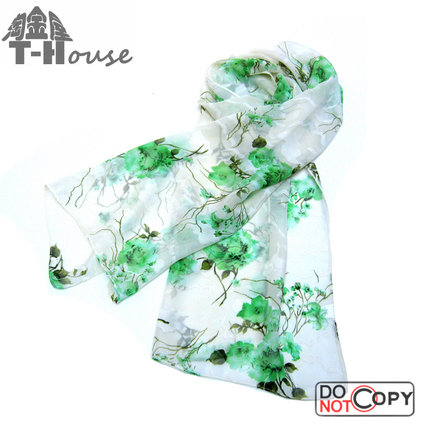 丝巾女秋冬薄款围巾长款百搭纱巾JS6701 精致礼盒