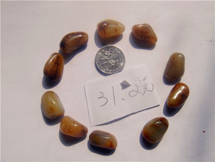 31.2克新疆和田玉籽料秋梨皮原石手链手串籽 颗颗无修饱满