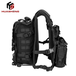 华盛高质量500D尼龙战术背心UTX插扣户外多功能执勤安全防护马甲