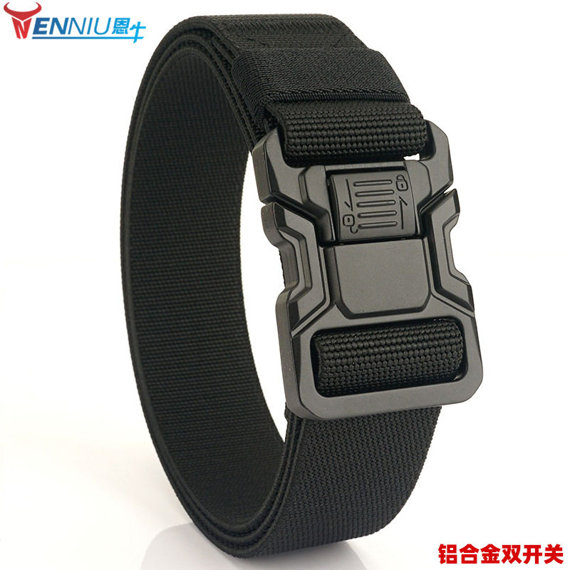 厂家3.8cm铝合金多功能训练外腰带尼龙战术裤带cs工装皮带