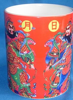 秦琼尉迟恭中国元素风茶杯礼物