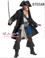 Halloween Disney Caribbean Male Pirate Pack One Piece COSPLAY Jack Captain Movie Trang phục - Cosplay đồ hầu nữ