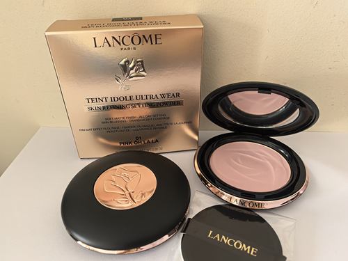 正品Lancome兰蔻柔焦定妆粉饼细腻控油提亮ohlala粉遮瑕不卡粉10g