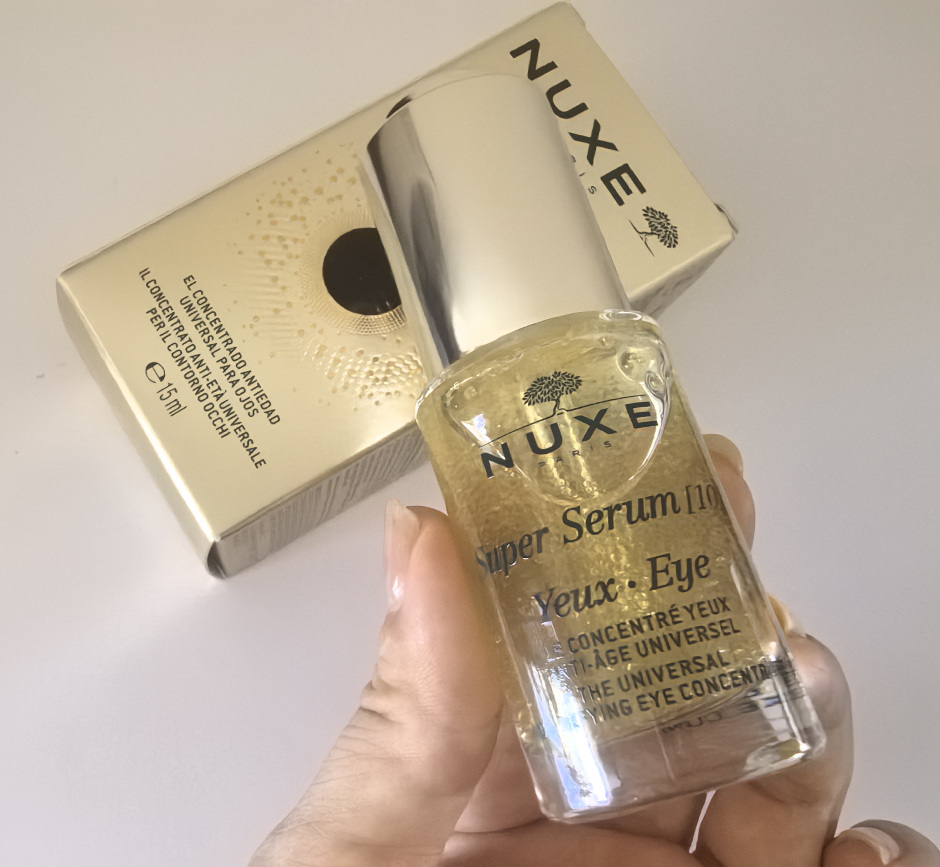 法国Nuxe欧树 黄金啵啵金箔眼部精华15ml紧致提拉淡化细纹黑眼圈