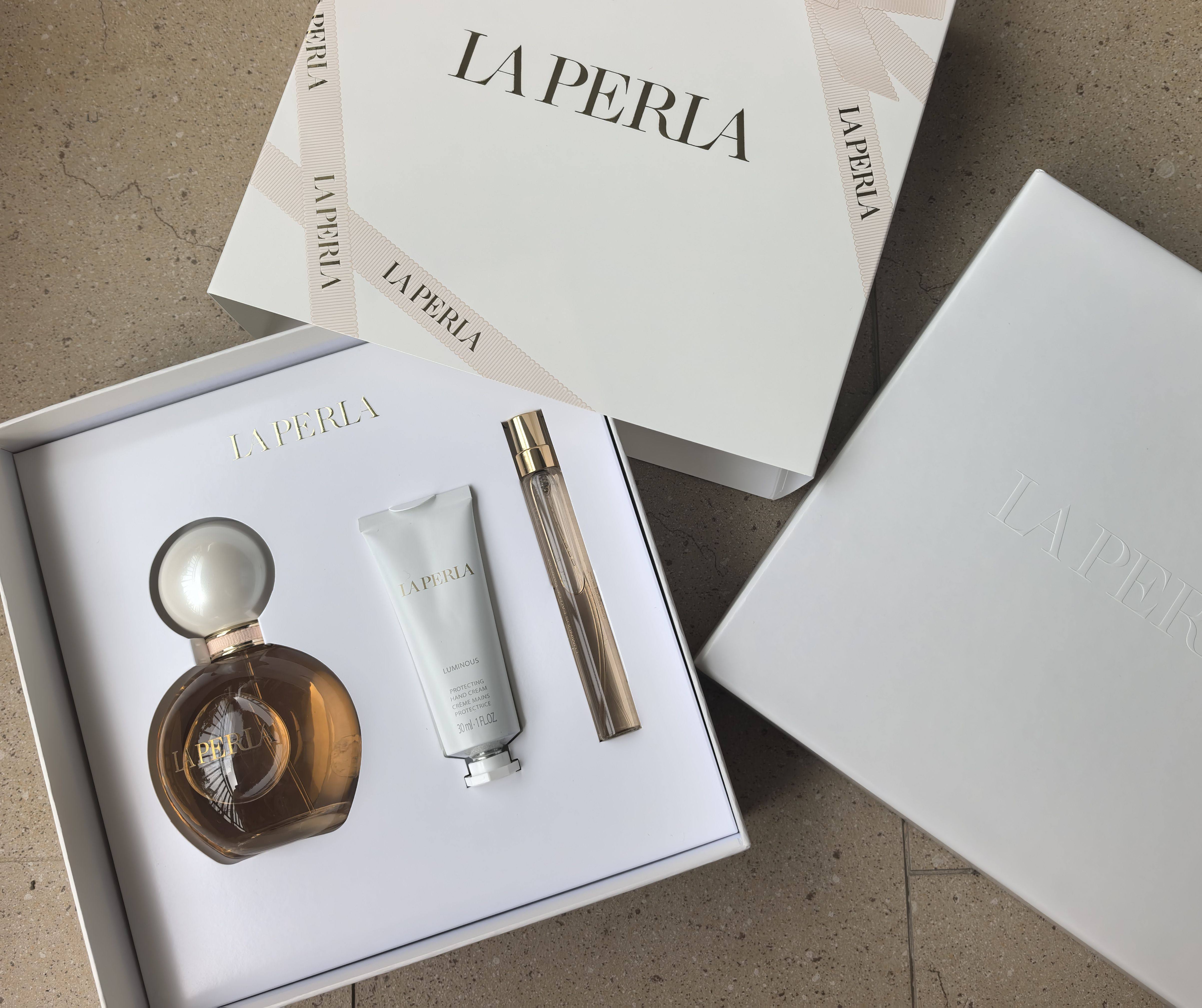 LaPerla佩乐茉莉雪松三件套礼盒装香水50ml护手霜30ml+香水随行装