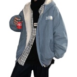 MN2877P165男士加绒加厚牛仔夹克外套连帽拉链宽松牛仔服牛仔衣，男装夹克，星座510A-1