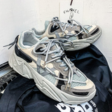 X1772P55新款四季情侣款式运动休闲鞋厚底韩版复古拼色男士老爹鞋，男鞋休闲鞋，星座510A-1