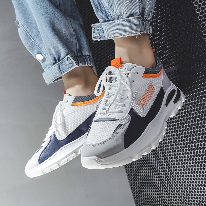 夏季透气网面运动鞋潮流厚底老爹鞋男鞋子新款男士休闲鞋，男鞋休闲鞋，星座614-1