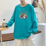 C2621P30男士长袖t恤春季潮牌薄款宽松潮流春装卫衣服春衣打底衫，男装T恤，星座510A-1