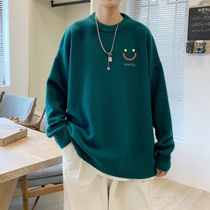 MD2809P55毛衣男韩版潮流宽松bf慵懒圆领秋男士针织衫打底线衣服