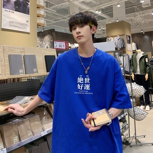 T3334P25宽松短袖T恤嘻哈潮牌情侣装半袖潮潮趣文字印花T恤图片