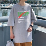T3355P25落肩款宽松T恤克莱因蓝T仓库一件起正常配送中男港风T恤，男装T恤，星座510A-1