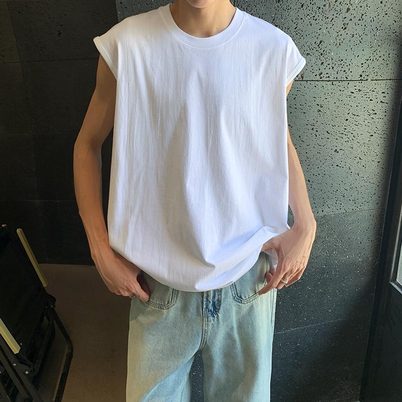 TW7287P18重磅美式背心无袖t恤男款夏季纯棉休闲运动训练打底内搭,男装背心/马甲,星座510A-1