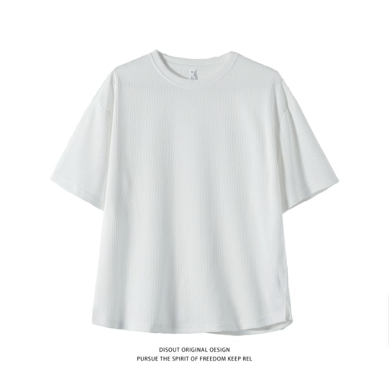 TS8408P17提花竖纹通用上装T恤时尚休闲百搭透气舒适短袖图片