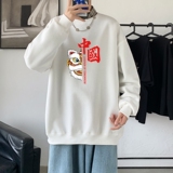 Y2414P38主推2022秋季ins潮男士潮趣印花卫衣时尚圆领宽松上衣，男装卫衣，星座510A-1