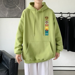 L2856P48港风模特ins男士学生宽松运动连帽卫衣秋冬加绒情侣外套图片
