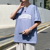 T3325P25克莱因蓝T男港风T恤落肩款宽松T恤仓库一件起正常配送中，男装T恤，星座510A-1