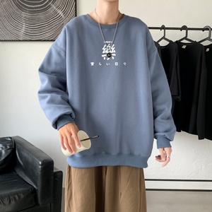 Y2299P38秋卫衣2022秋冬男圆领韩版嘻哈运动外套ins港风休闲上衣图片