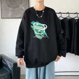 Y2827P38圆领卫衣男春秋季潮ins宽松休闲港风情侣长袖上衣，男装卫衣，星座510A-1
