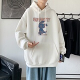 L2556P48新款2022秋冬连帽卫衣男大码运动帽衫宽松薄外套卫衣，男装卫衣，星座510A-1