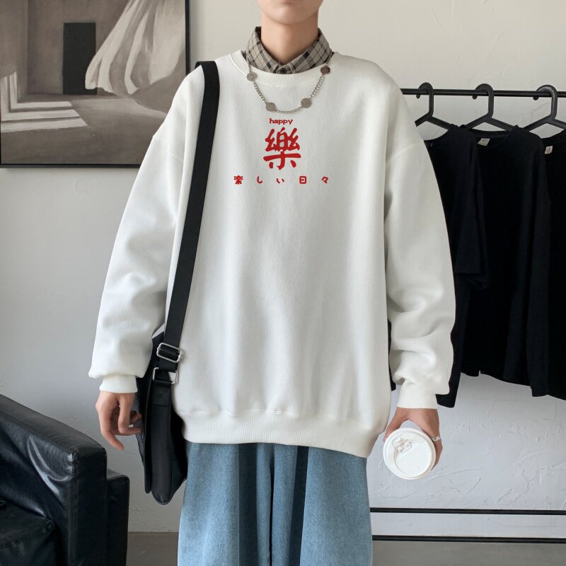 Y2299P38春秋季新款圆领卫衣男宽松套头衫港风休闲外套ins潮图片