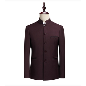 XZ8613P80西服立领外套西装伴郎服男上班新郎结婚套装正装礼服图片