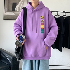 L2856P48港风模特新款卫衣男装宽松港风日系外套连帽衣服宽松卫衣图片