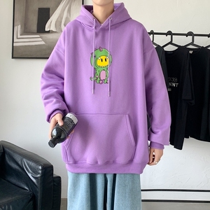 L2547P48卫衣男秋冬新款潮趣文字印花潮流休闲帅气连帽外套图片