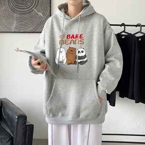 L2832P48港风新款卫衣男装宽松港风日系外套连帽衣服宽松卫衣