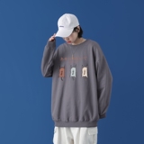 Y2839P38中性模特秋季ins潮男潮趣印花卫衣时尚圆领宽松上衣，男装卫衣，星座510A-1