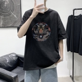 T1545P25现货夏季宽松短袖T恤男潮百搭上衣男士大码圆领休闲t恤，男装T恤，星座510A-1