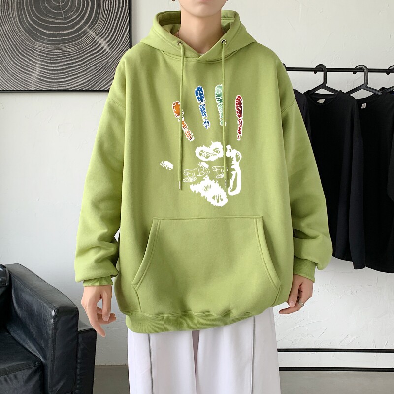 L2461P48延续 潮流元素潮趣文字字母印花常规款连帽卫衣男图片