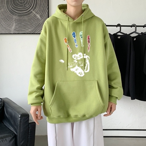 L2461P48延续 潮流元素潮趣文字字母印花常规款连帽卫衣男图片