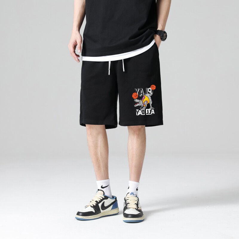 DK3524P40日系宽松抖音高品质纯棉运动五分短裤宽松短裤男生短裤,男装休闲裤,星座510A-1