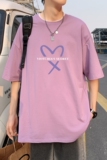 T3407P25男港风T恤落肩款宽松T恤克莱因蓝T圆领印花T恤正常配送中，男装T恤，星座510A-1