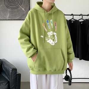 L2461P48秋季上新休闲连帽百搭韩潮外套卫衣男情侣装连帽卫衣图片