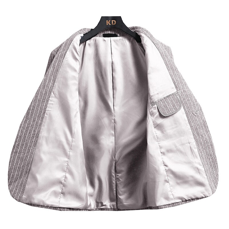 T2Z8630P150新款男士西服套装韩版休闲二件套条纹男西装外套,男装西服套装,星座510A-1