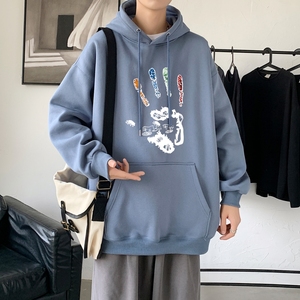 L2461P48新款2022秋冬连帽卫衣男大码运动帽衫宽松薄外套,灰色公主裙搭配什么上衣图片图片