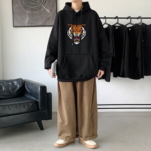L2894P65潮流元素潮趣加绒加厚连帽印花常规款连帽卫衣男图片