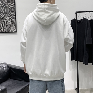 L1556P45春装中性情侣大码加厚印花卫衣潮流港风连帽宽松休闲帽衫图片