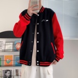 BQ3227P75港风潮牌休闲宽松夹克外套男男潮胸前小标印花棒球服，男装夹克，星座510A-1