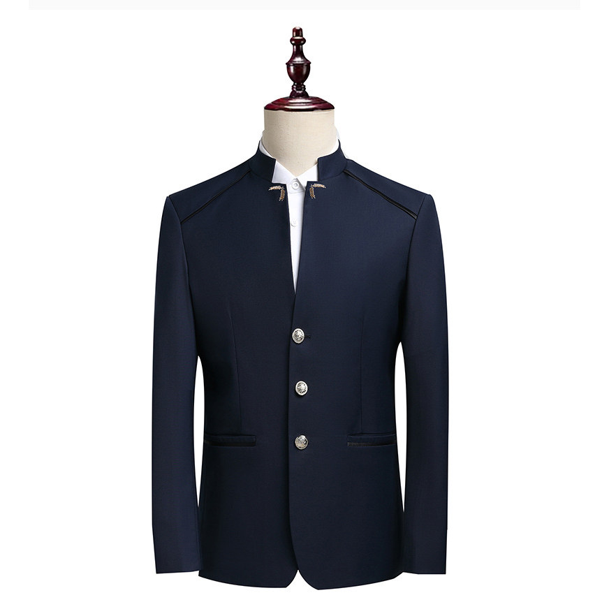 XZ8616P75男装西服套装风青年时尚休闲复古立领单排扣西装套,男装西服,星座510A-1