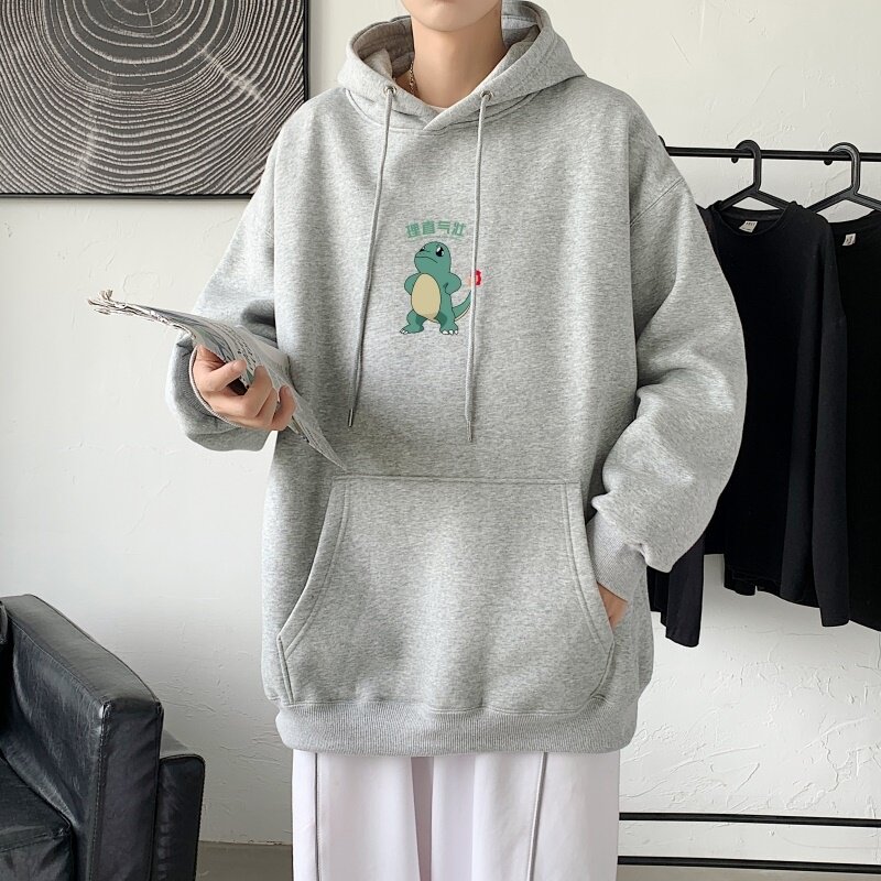 L2887P65港风21秋冬新款大码潮男连帽加绒加厚连帽卫衣男外套,男装卫衣,星座510A-1