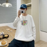 C2616P30长袖t恤男ins潮牌男生体恤宽松打底衫内搭上衣服秋衣纯棉，男装T恤，星座510A-1