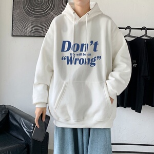 LD5677P38连帽卫衣男小清新潮流ins帽衫春秋季加套轻熟风字母印花